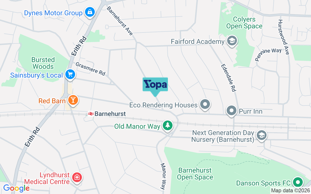 Map showing the location of DA7 6QB