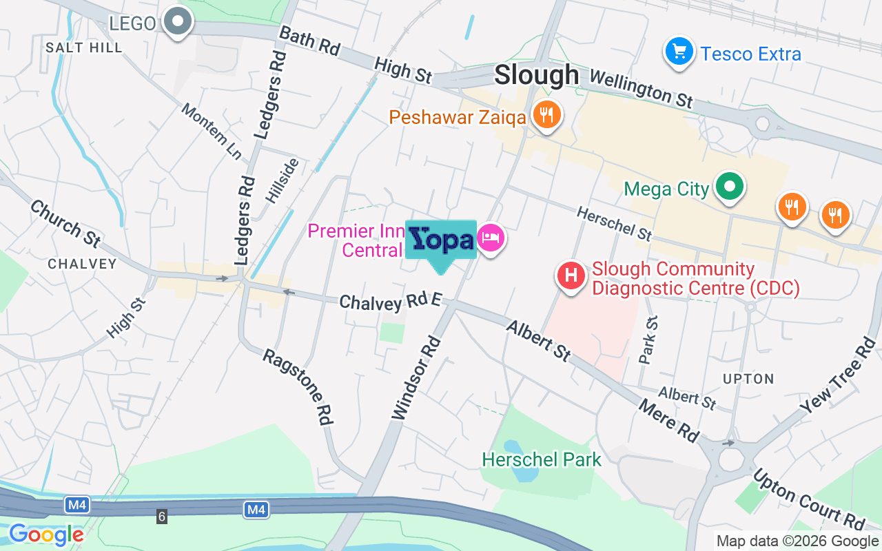 Map showing the location of SL1 2EZ