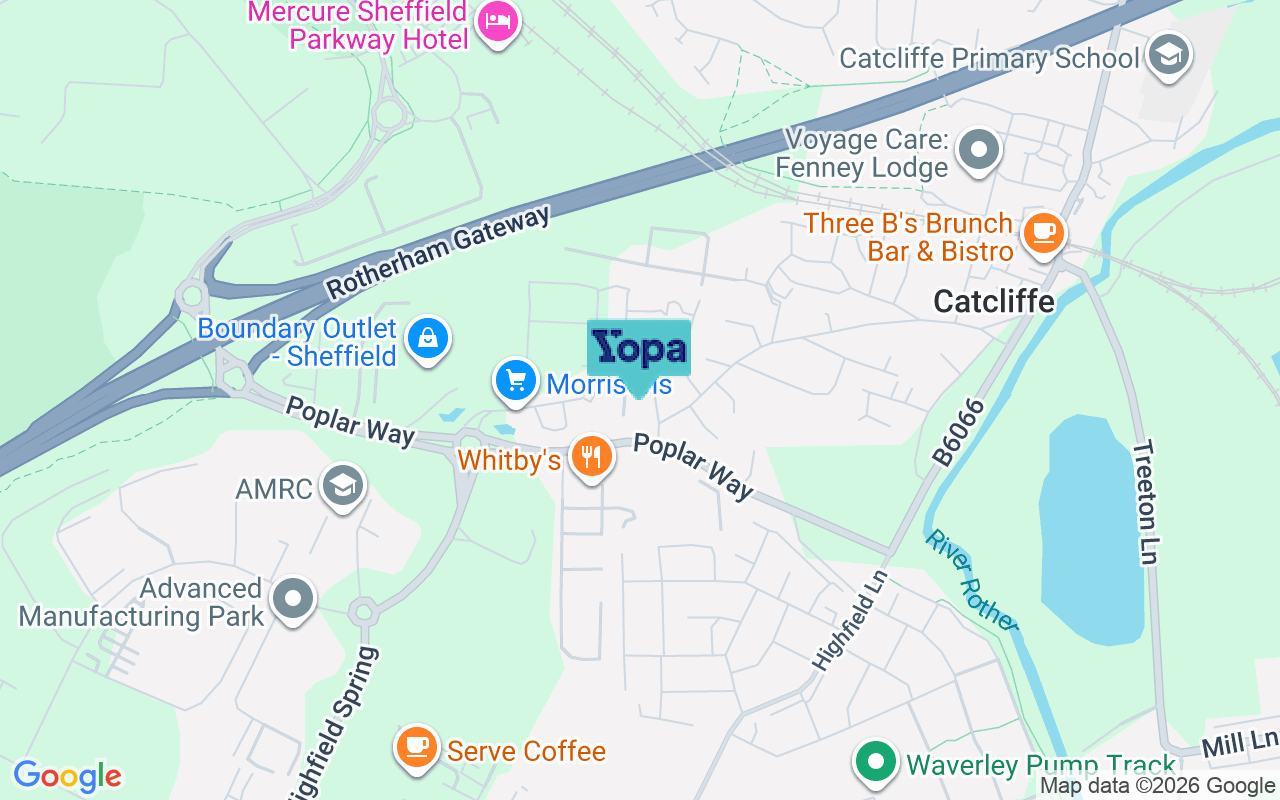 Map showing the location of S60 5WQ
