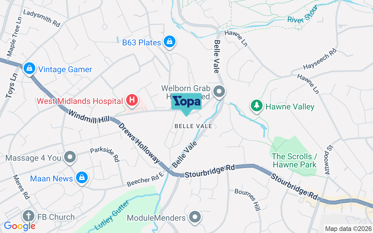 Map showing the location of B63 2XF
