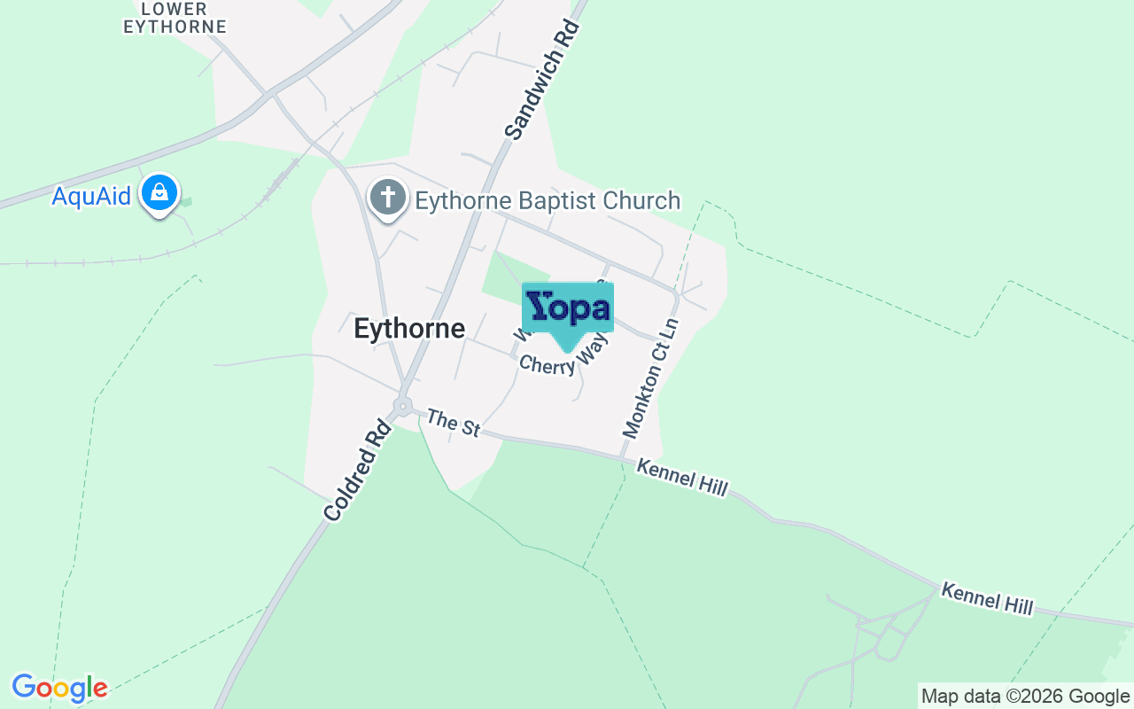 Map showing the location of CT15 4BT
