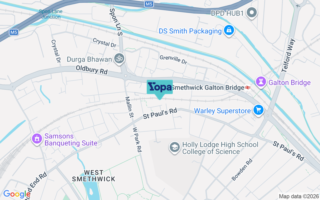 Map showing the location of B66 1HD