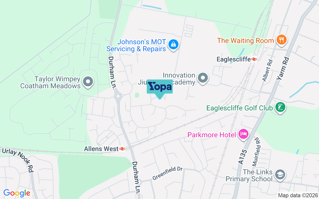 Map showing the location of TS16 0RZ