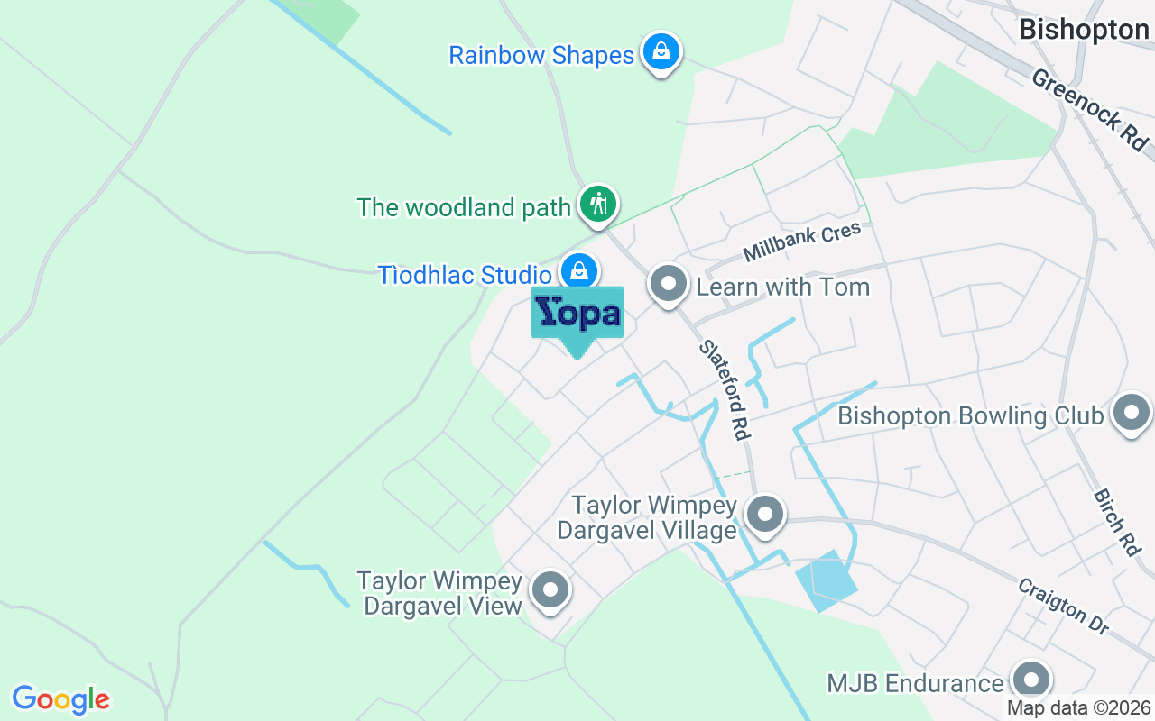 Map showing the location of PA7 5GQ