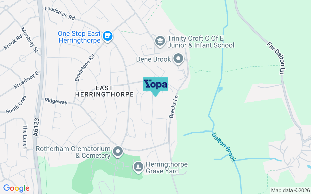 Map showing the location of S65 3QA