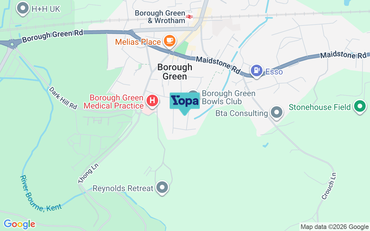 Map showing the location of TN15 8SE