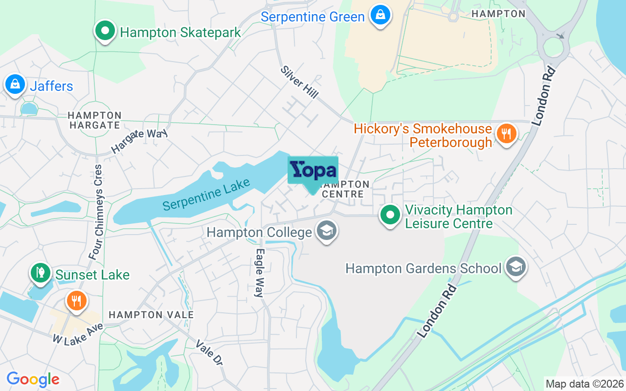 Map showing the location of PE7 8NU
