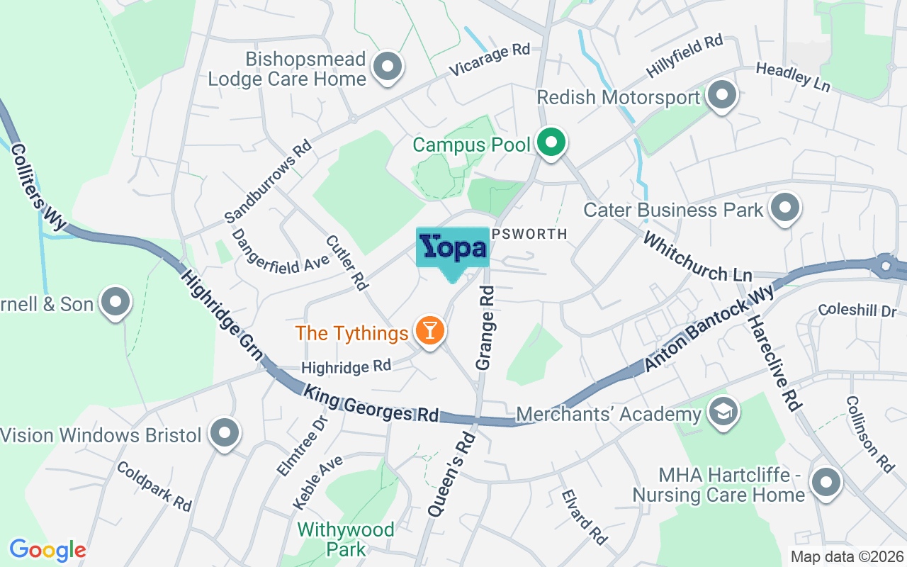 Map showing the location of BS13 8JY