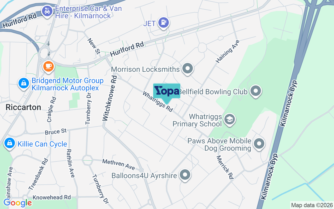 Map showing the location of KA1 3RB