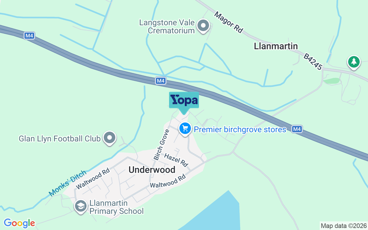 Map showing the location of NP18 2HG