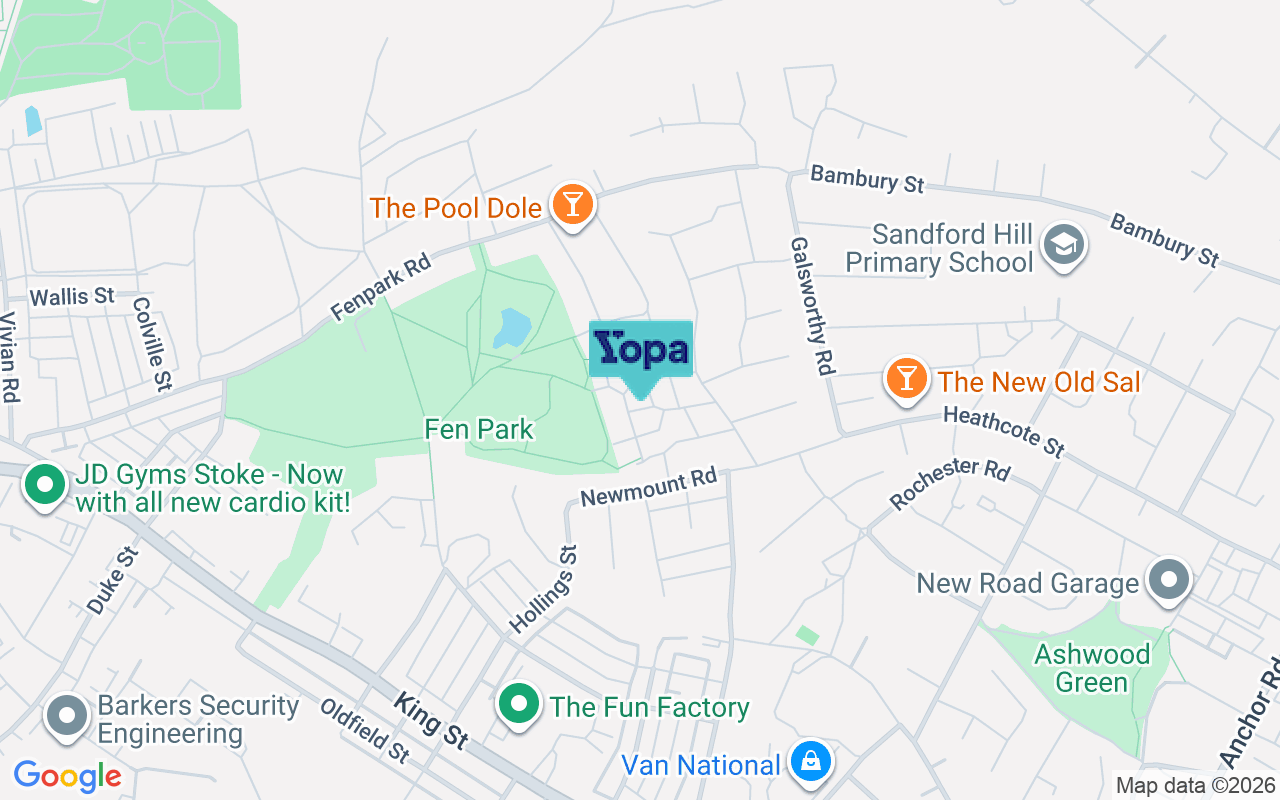 Map showing the location of ST4 3RF