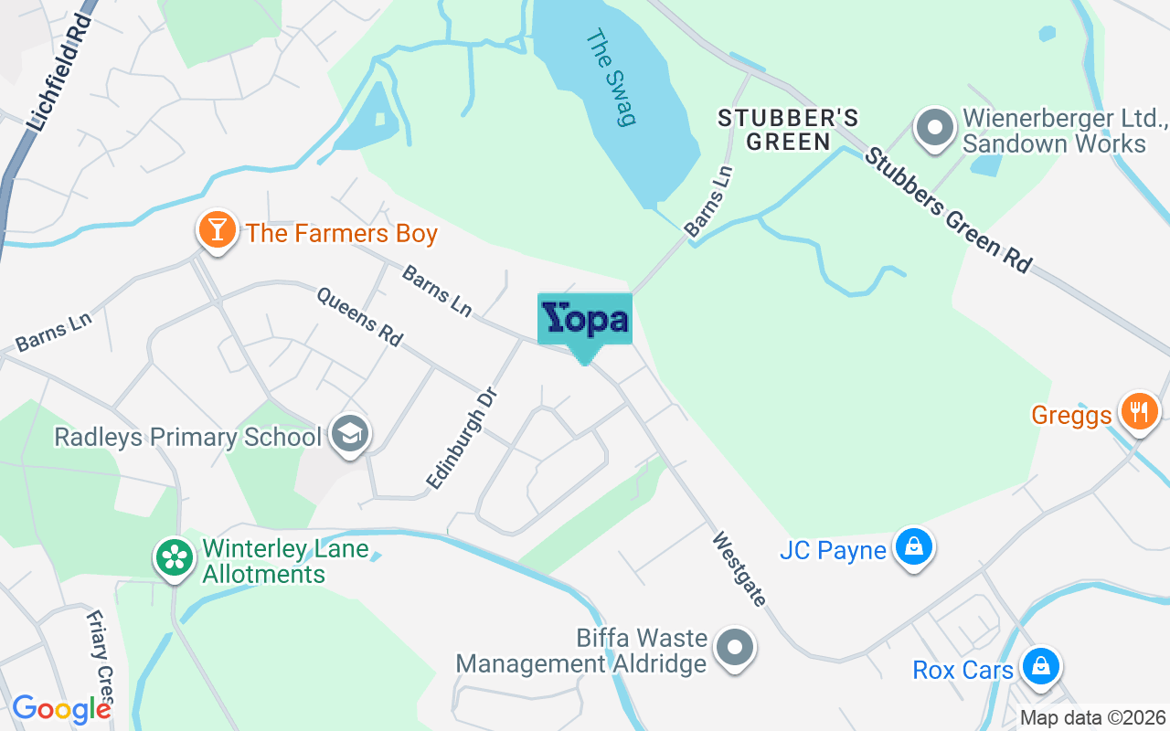 Map showing the location of WS9 8BS