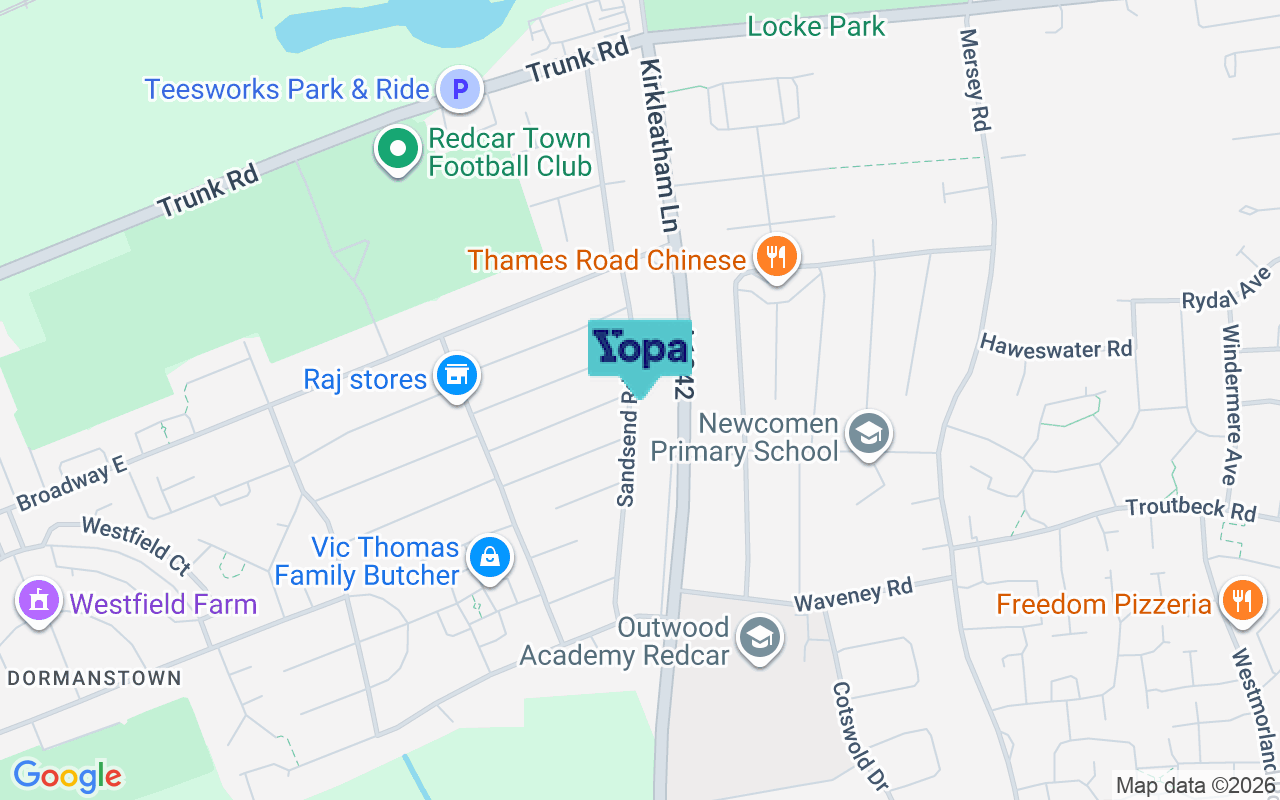 Map showing the location of TS10 5DG