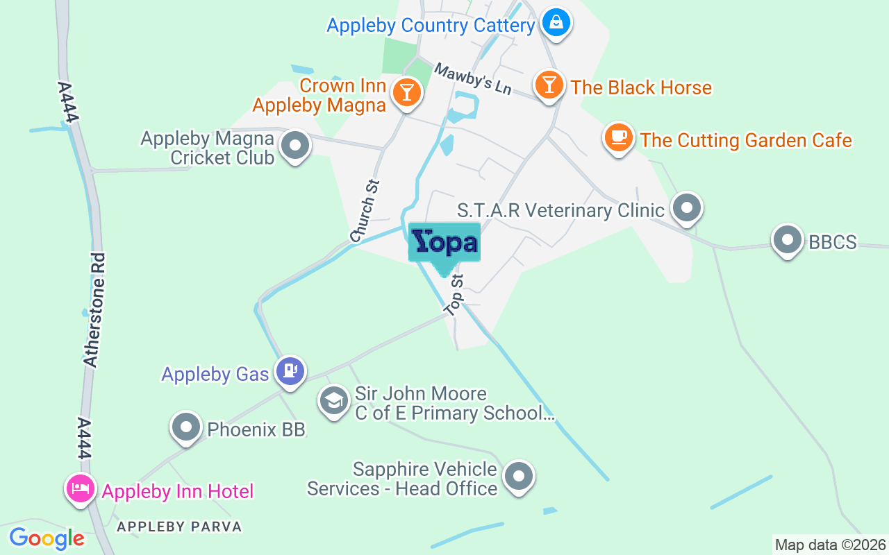 Map showing the location of DE12 7AS