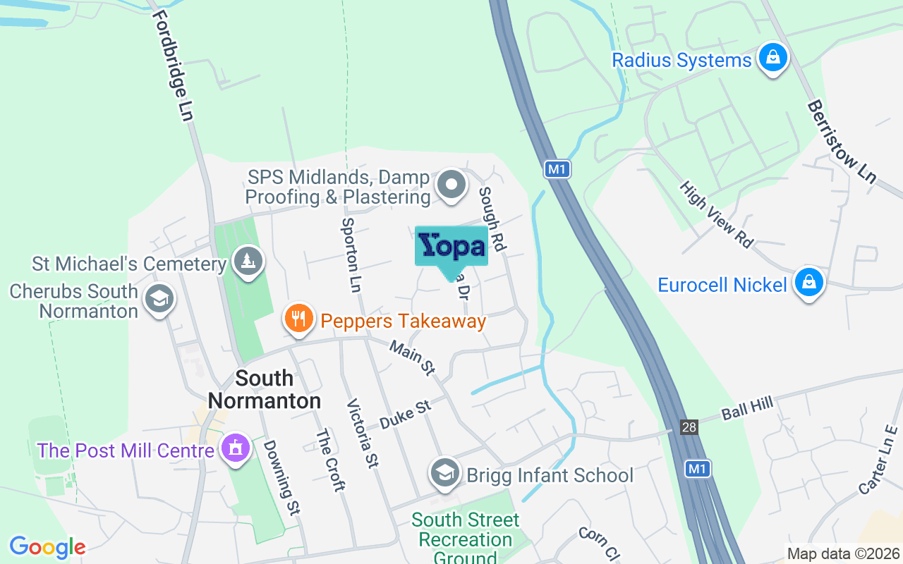 Map showing the location of DE55 2ET