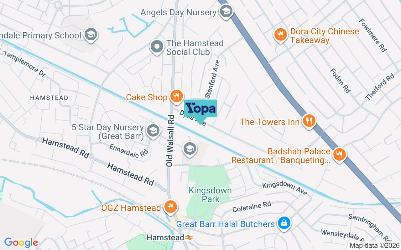 Map showing the location of B42 1HG