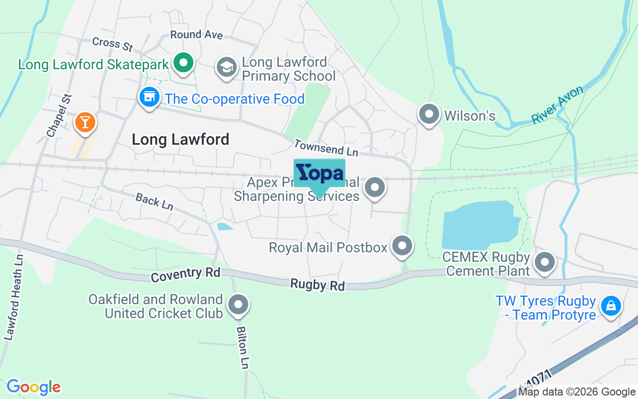 Map showing the location of CV23 9DZ