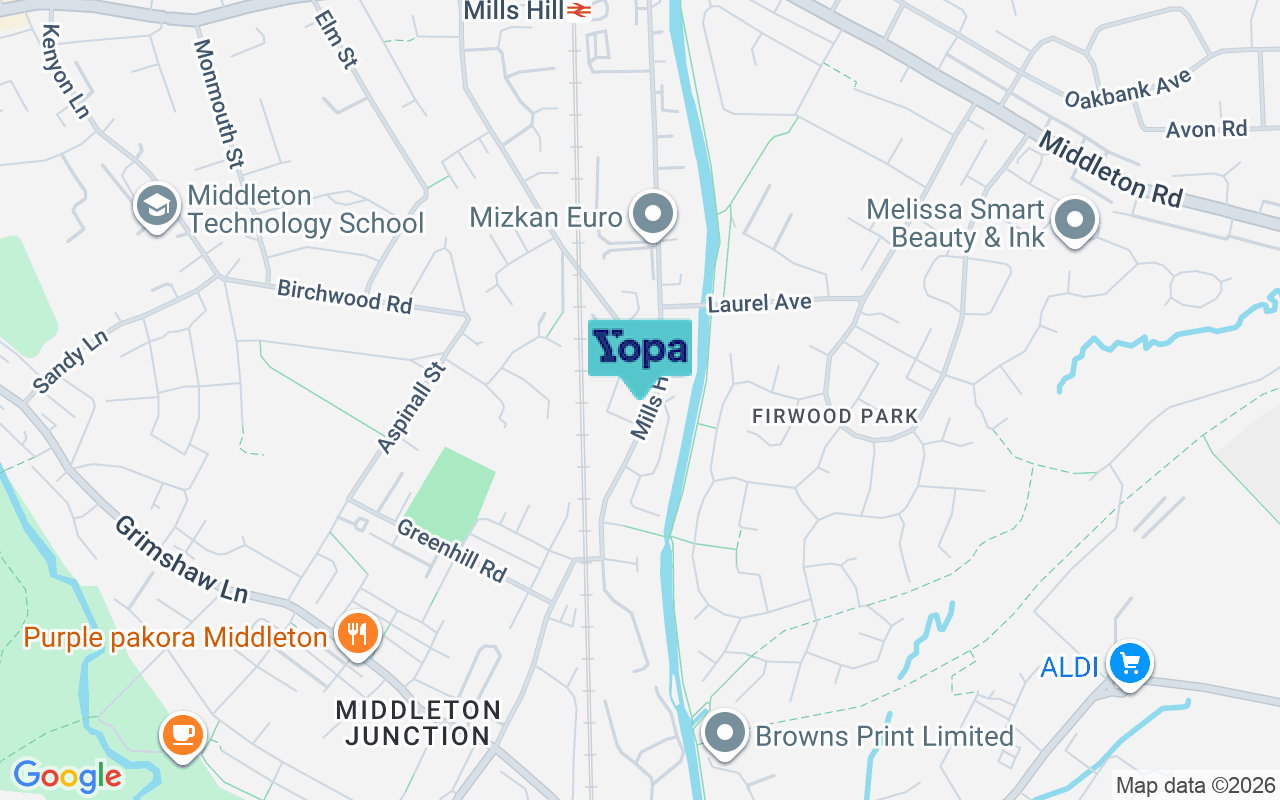 Map showing the location of M24 2EF