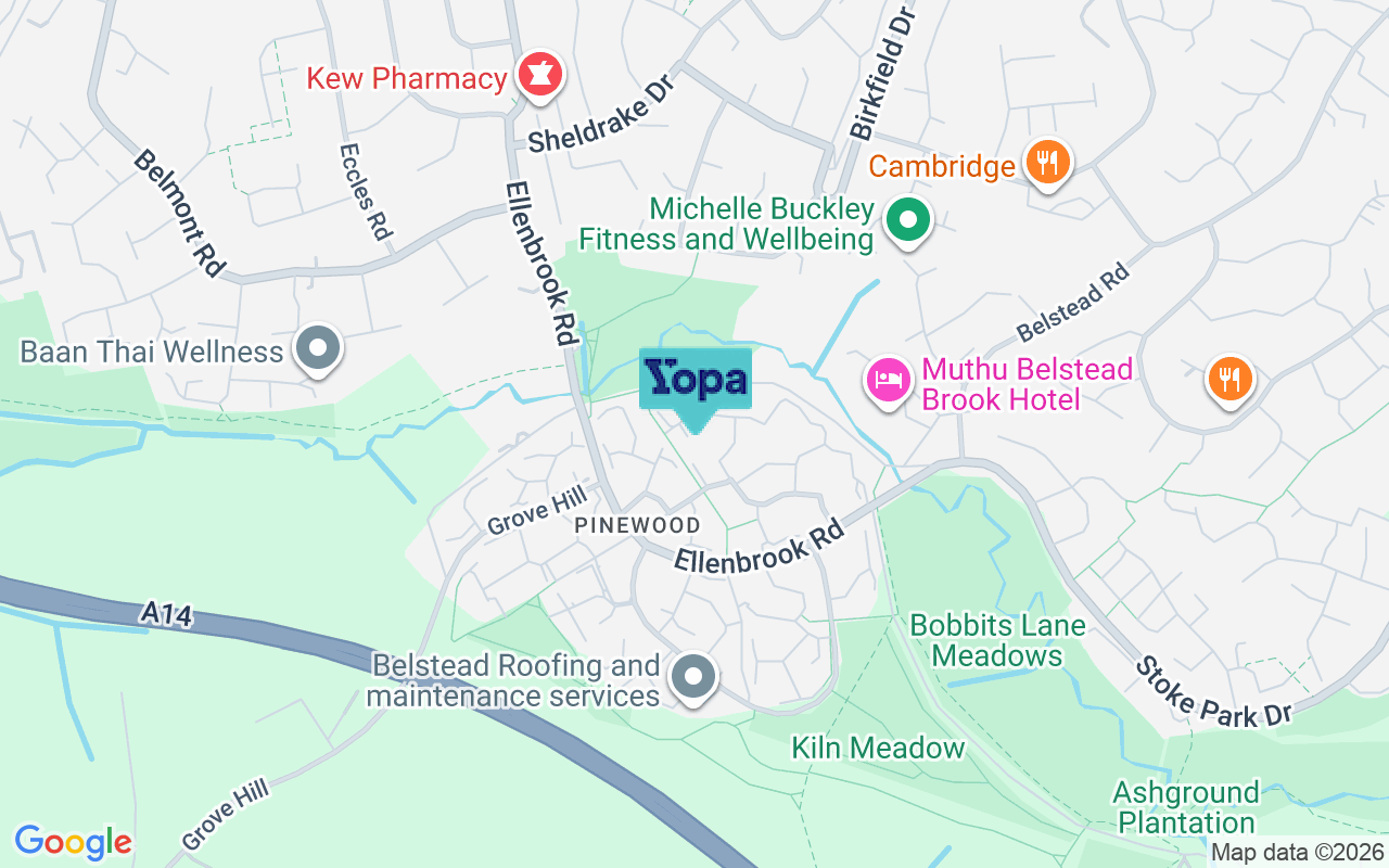 Map showing the location of IP8 3QY