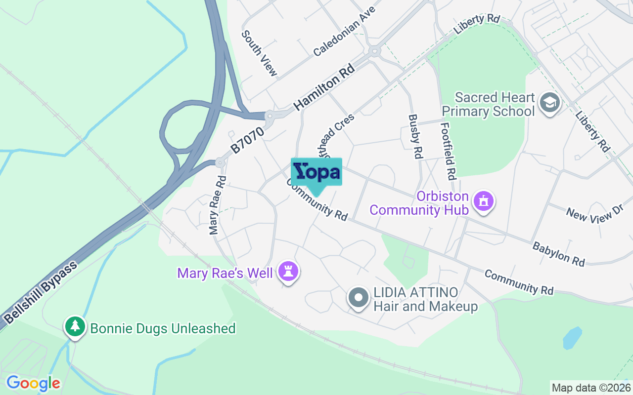 Map showing the location of ML4 2AP
