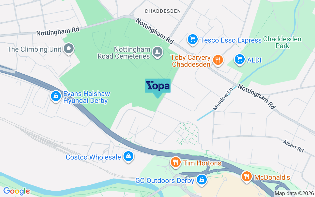 Map showing the location of DE21 6PH