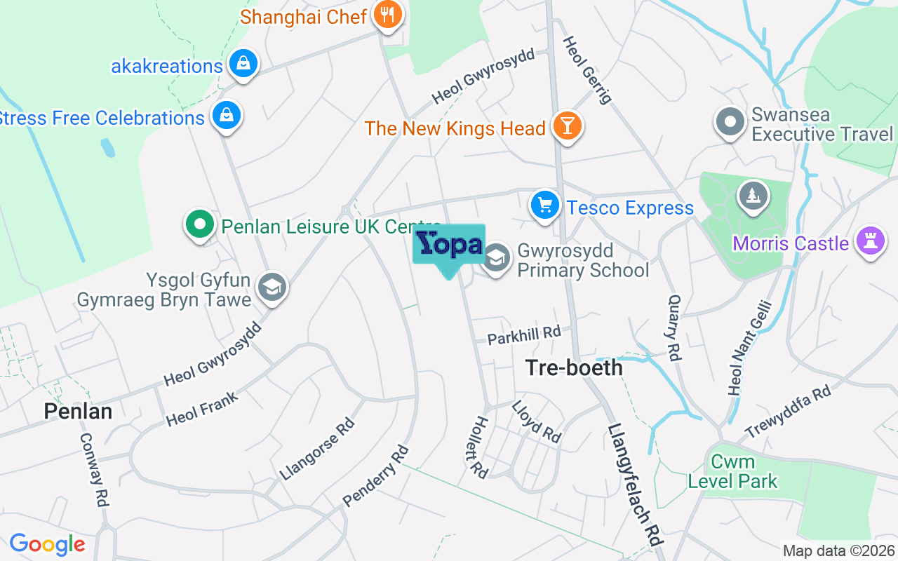 Map showing the location of SA5 7DJ