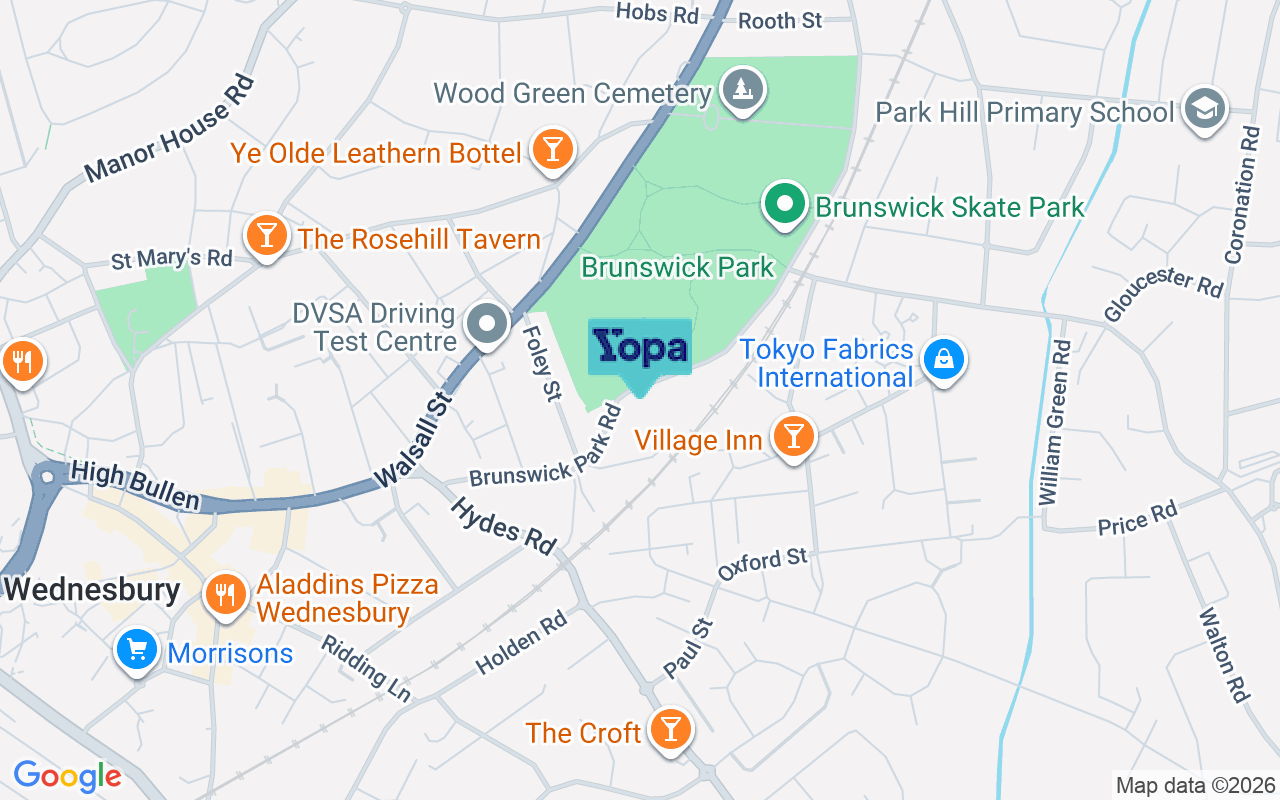 Map showing the location of WS10 9HH