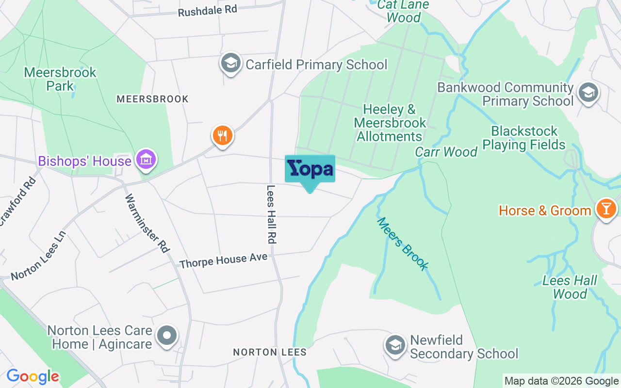 Map showing the location of S8 9NF