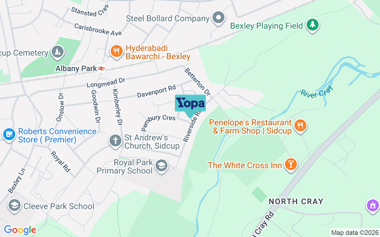 Map showing the location of DA14 4PT