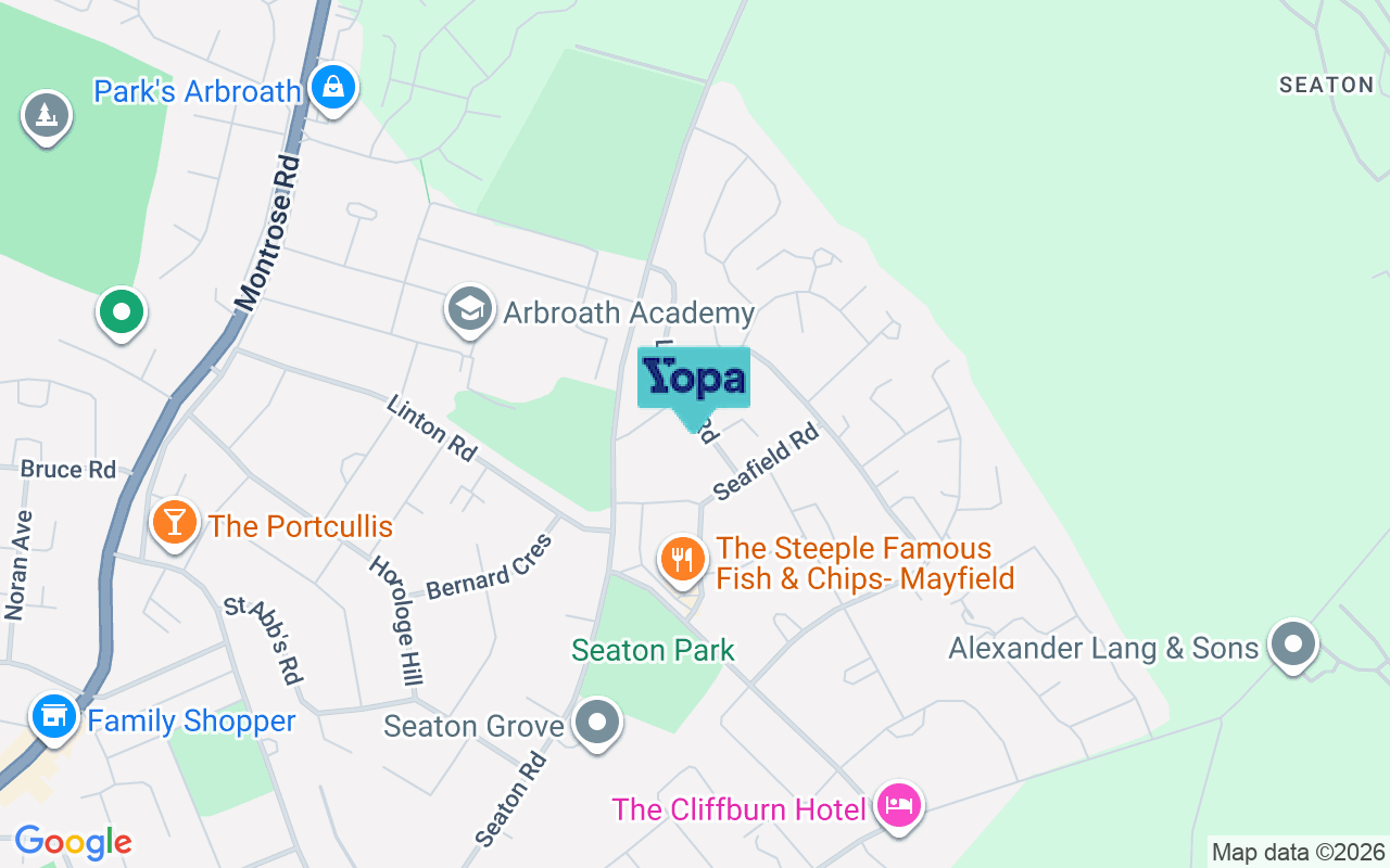 Map showing the location of DD11 5EQ
