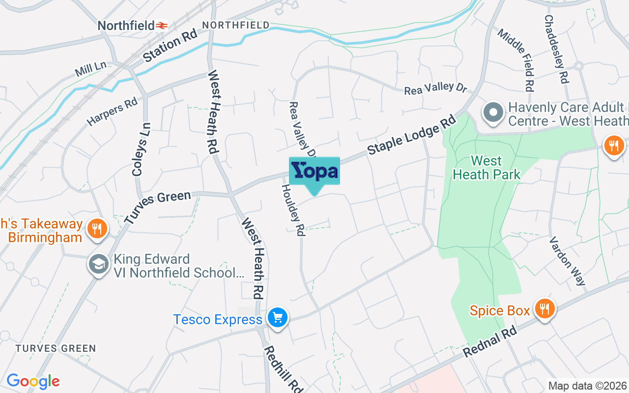 Map showing the location of B31 3HS