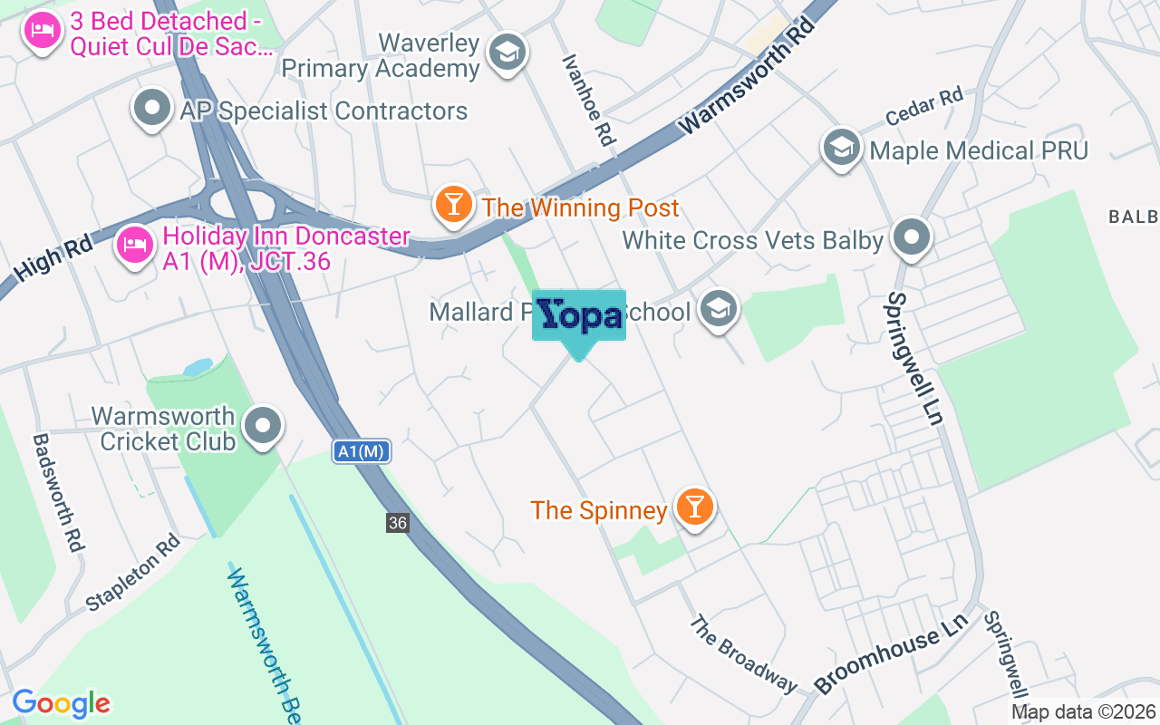 Map showing the location of DN4 9EX
