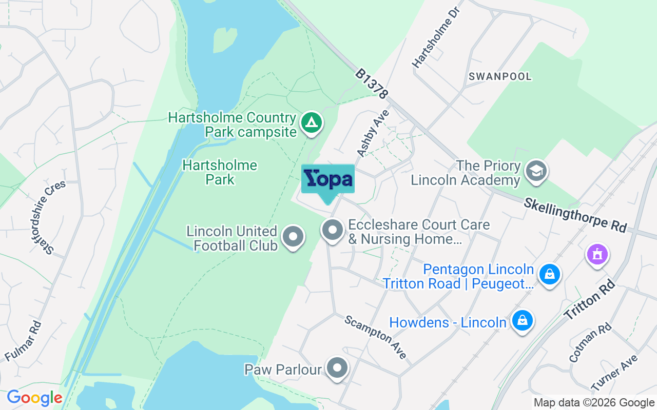 Map showing the location of LN6 0ED