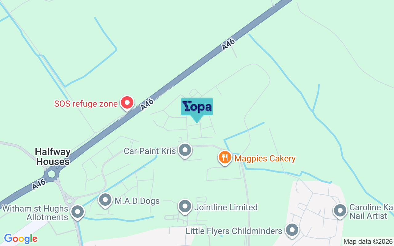 Map showing the location of LN6 6AH