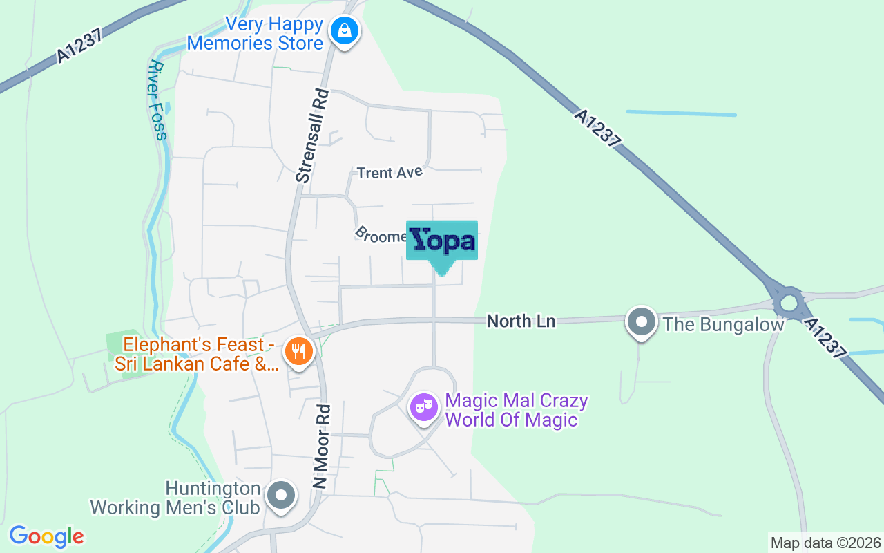 Map showing the location of YO32 9RN