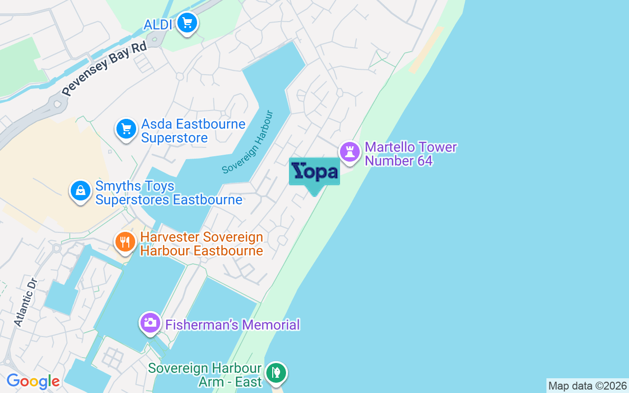Map showing the location of BN23 5AY