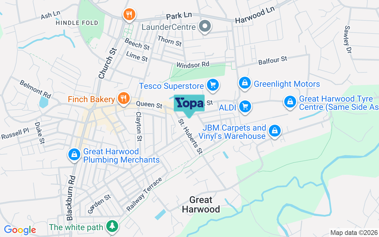Map showing the location of BB6 7EN