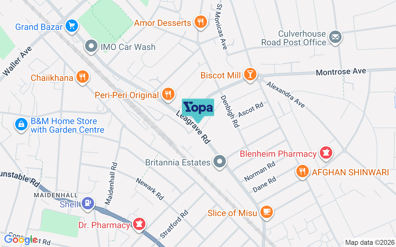 Map showing the location of LU3 1RE
