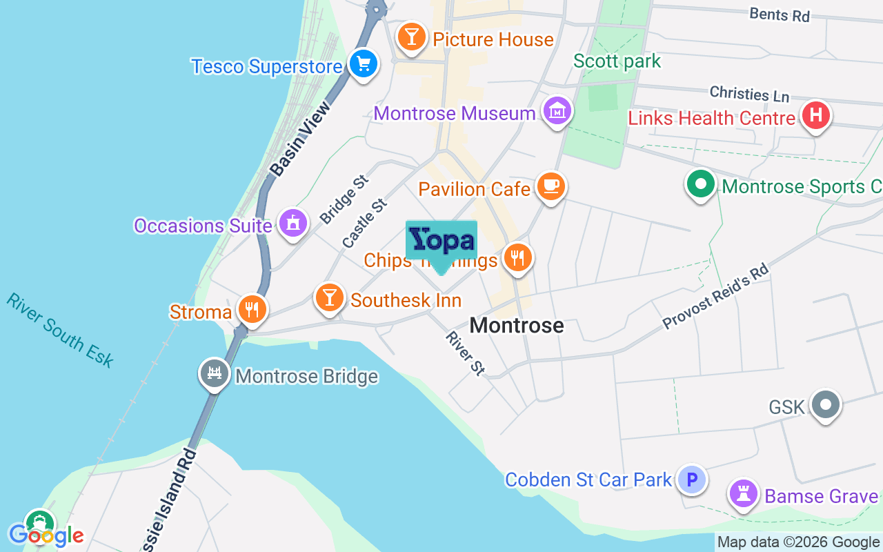 Map showing the location of DD10 8AZ