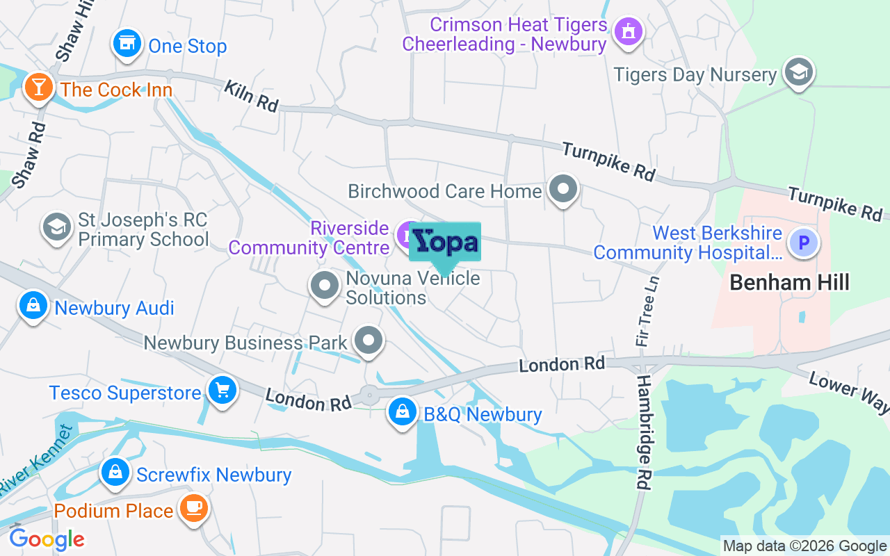 Map showing the location of RG14 2FF
