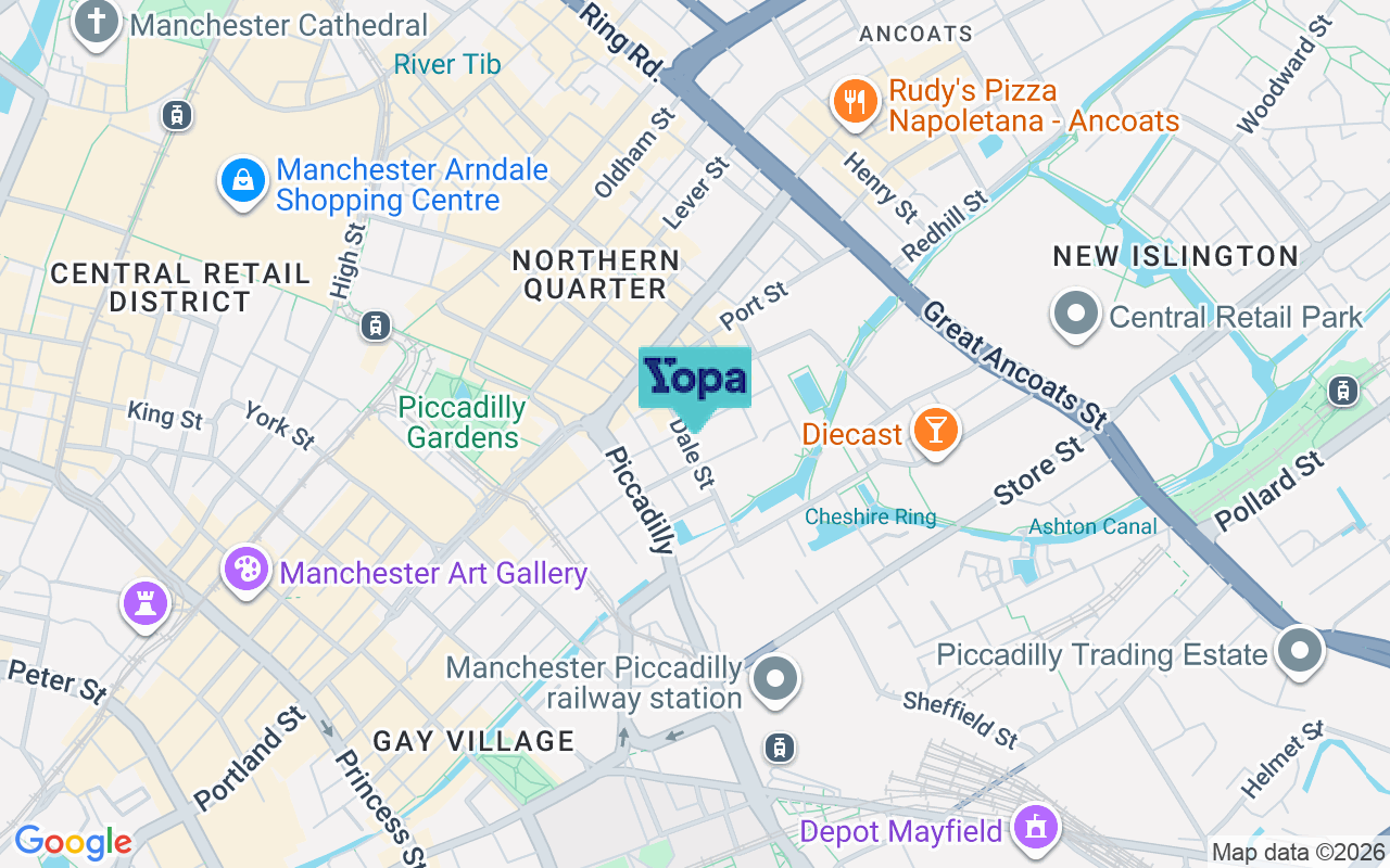 Map showing the location of M1 2HH