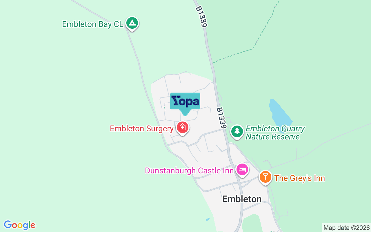 Map showing the location of NE66 3XY