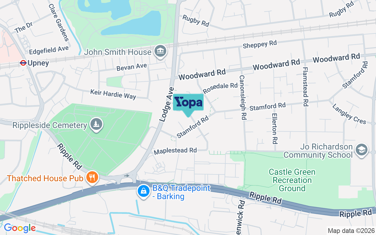 Map showing the location of RM9 4RA