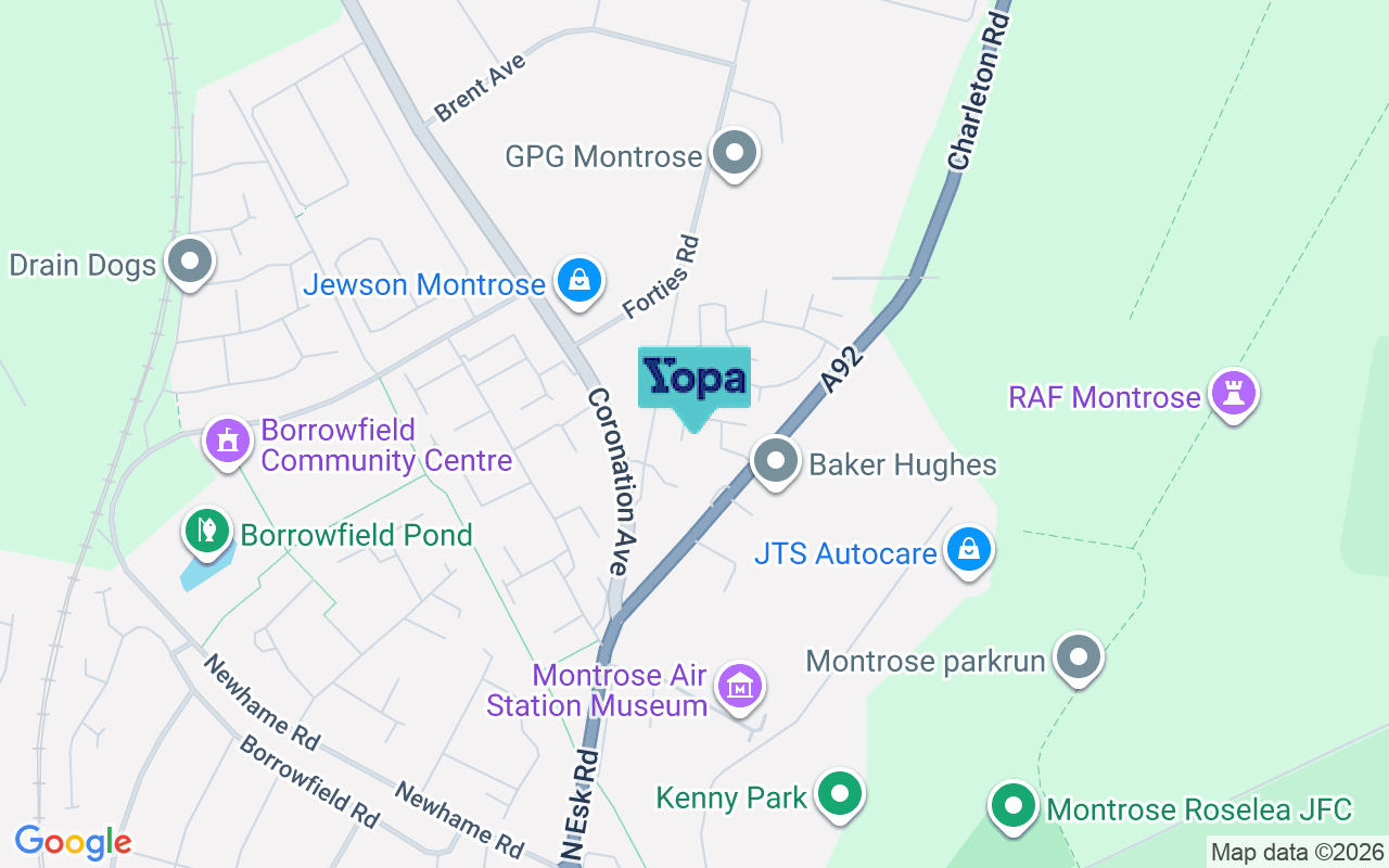 Map showing the location of DD10 9XB