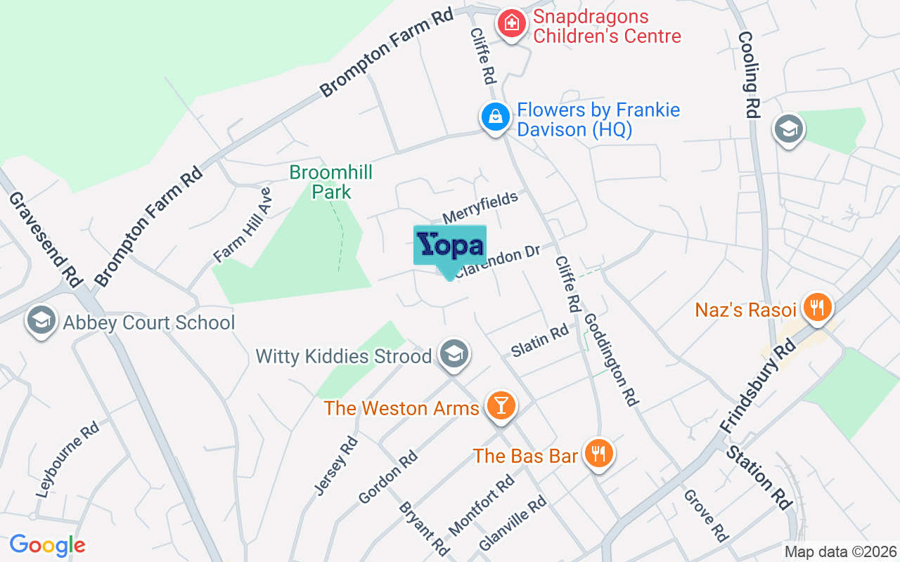 Map showing the location of ME2 3LT