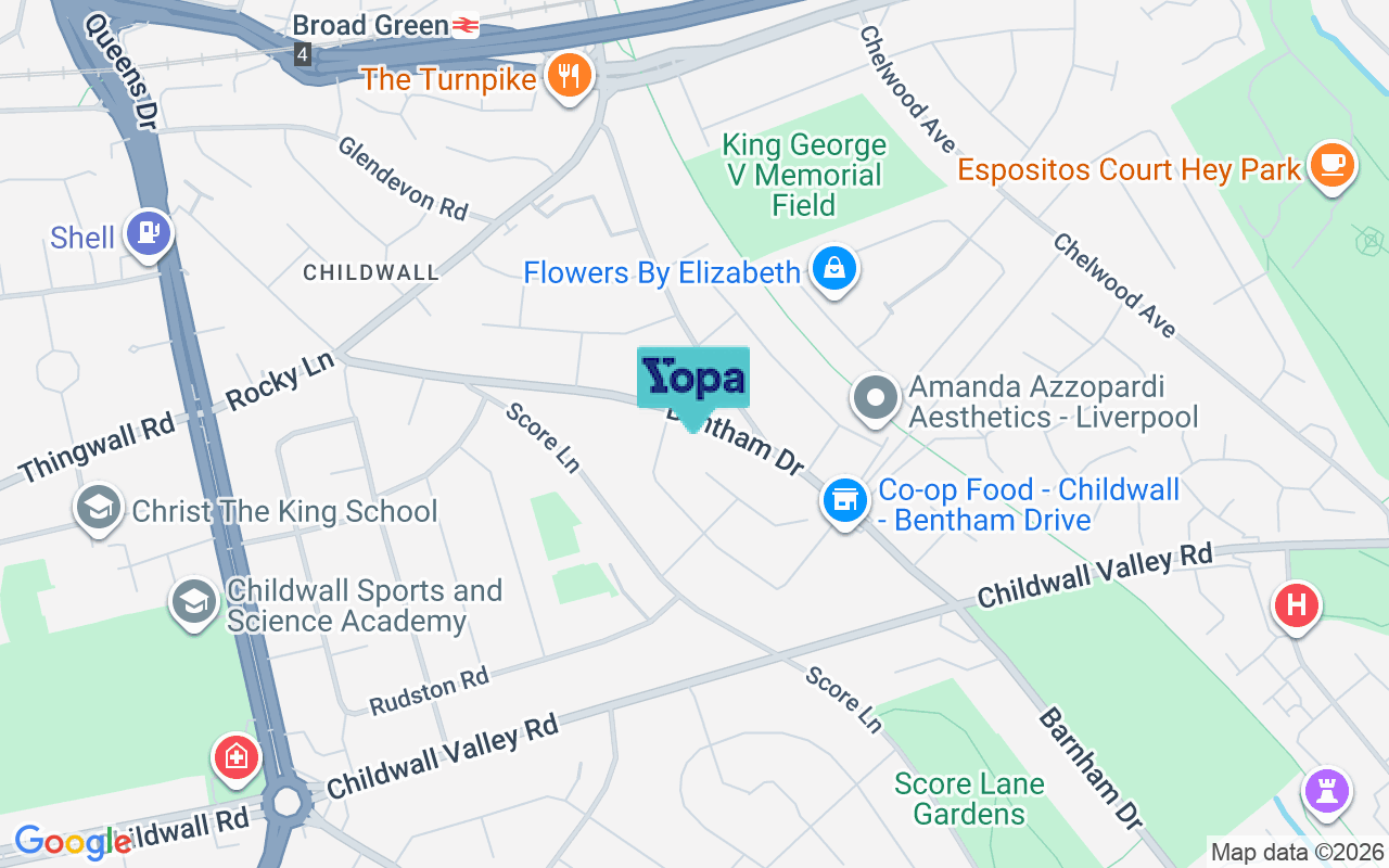 Map showing the location of L16 5EU