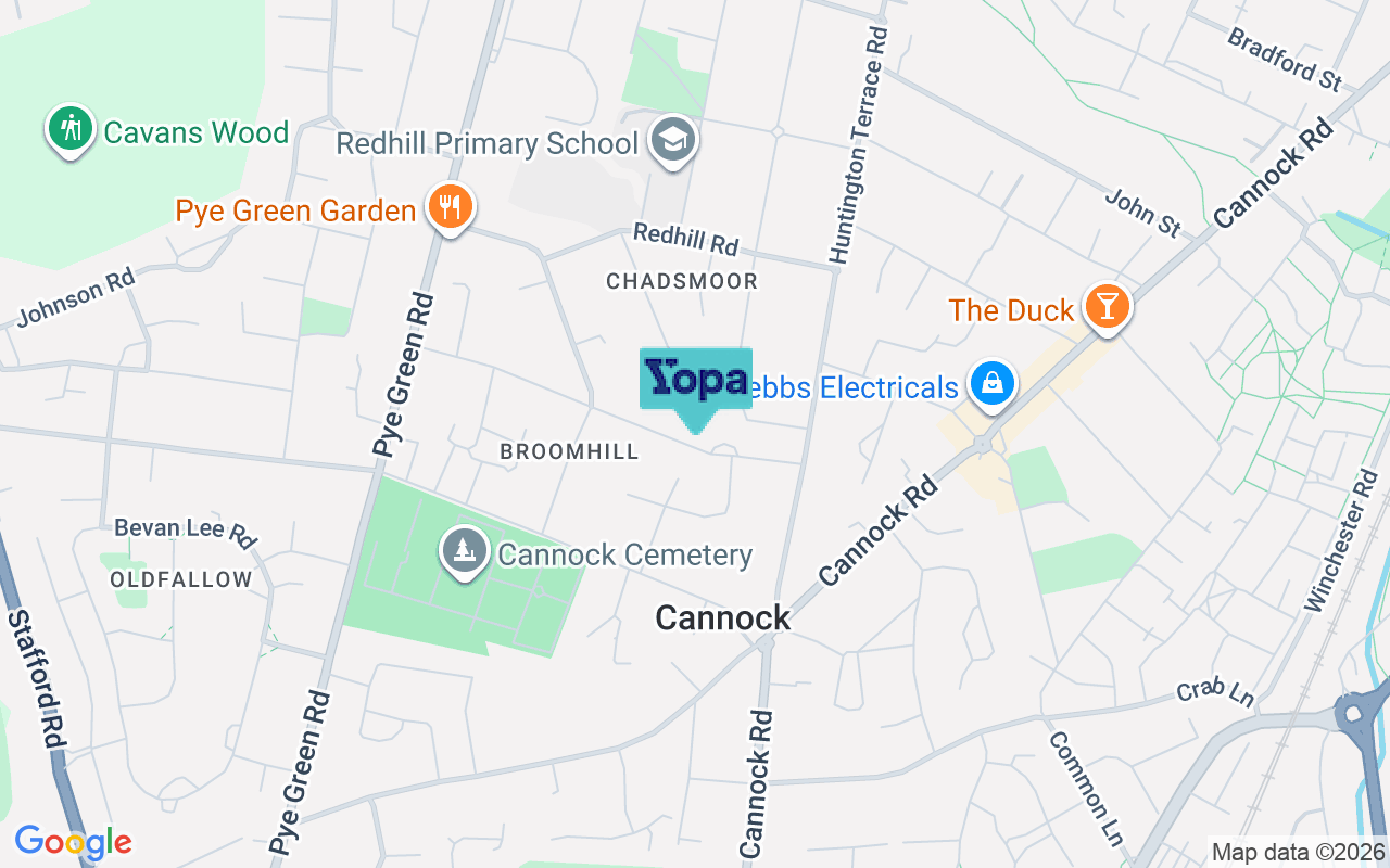 Map showing the location of WS11 5JA