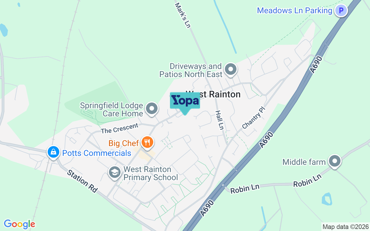 Map showing the location of DH4 6PA