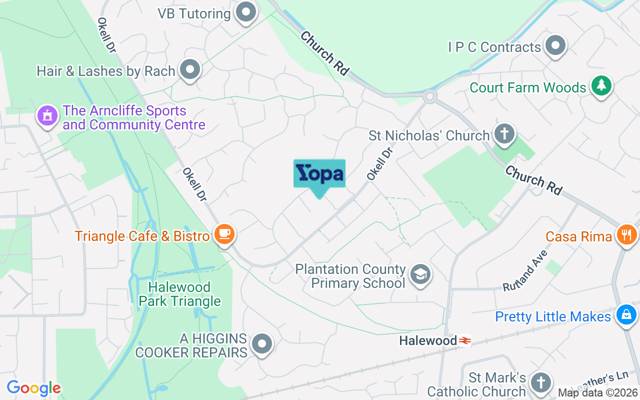 Map showing the location of L26 7YA