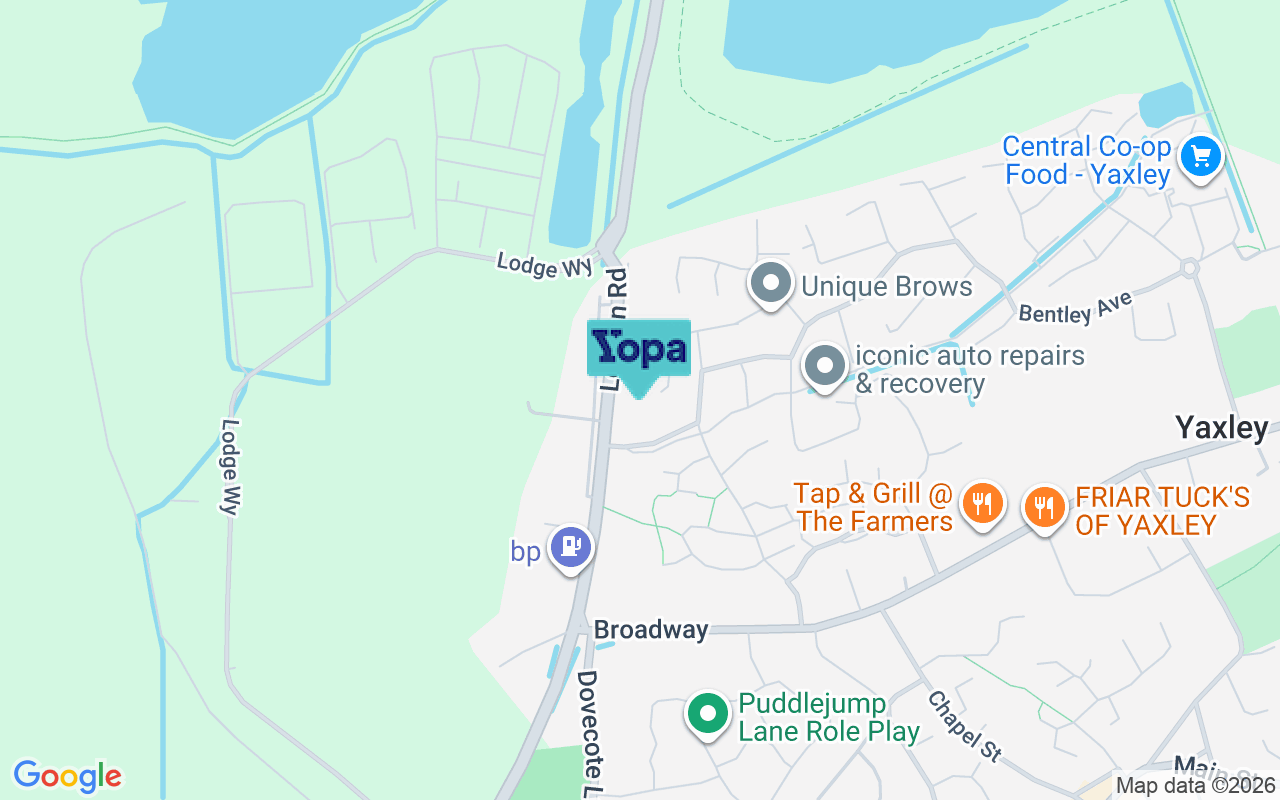 Map showing the location of PE7 3NP